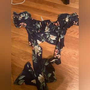 Dressy Floral tie shirt